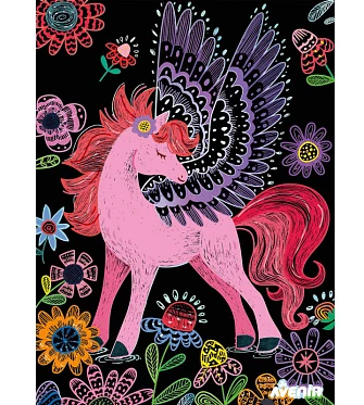 Παιδικό Βιβλίο Ζωγραφικής Avenir-Scratch Magic Pegasusses