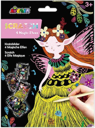 Παιδικό Βιβλίο Ζωγραφικής Avenir-Scratch 4 Magic Elves