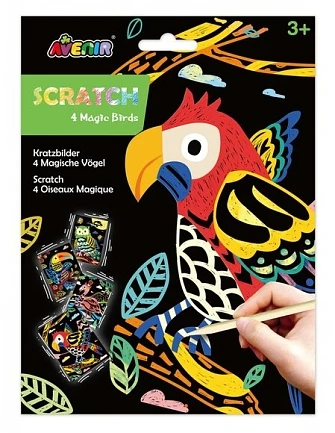 Παιδικό Βιβλίο Ζωγραφικής Avenir-Scratch Magic Birds