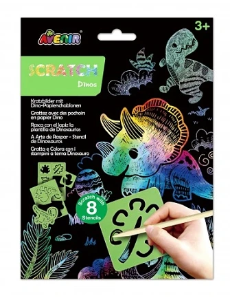 Παιδικό Βιβλίο Ζωγραφικής Avenir-Scratch Dinos