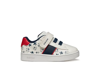 Βρεφικά Παπούτσια Geox Eclyper για Αγόρια White/Red (Μεγέθη 20-27)