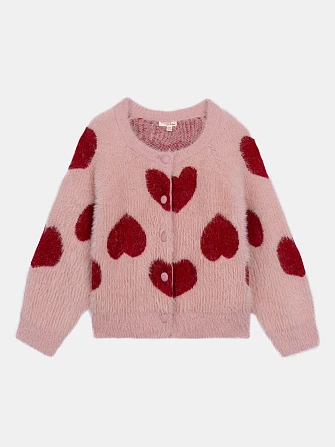 Παιδική Ζακέτα για Κορίτσια Fluffy Hearts