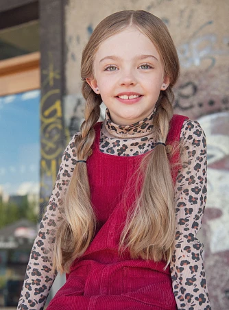 Παιδική Μπλούζα Ζιβάγκο για Κορίτσια Beige Leopard