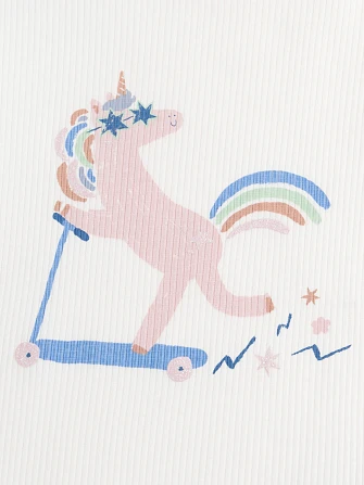 Παιδική Μπλούζα για Κορίτσια Rolling Unicorn
