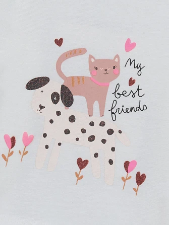 Βρεφική Μπλούζα για Κορίτσια Sweet Friends