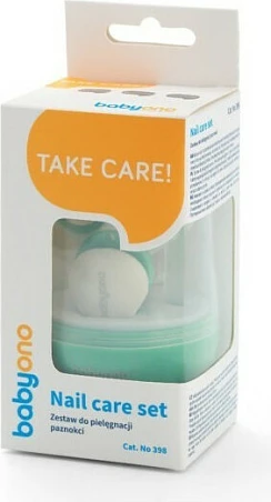 Βρεφικό Σετ Περιποίησης Νυχιών BabyOno με Θήκη - Mint