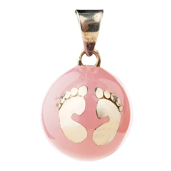 Μενταγιόν Εγκυμοσύνης Bola - Pink with Gold Feet