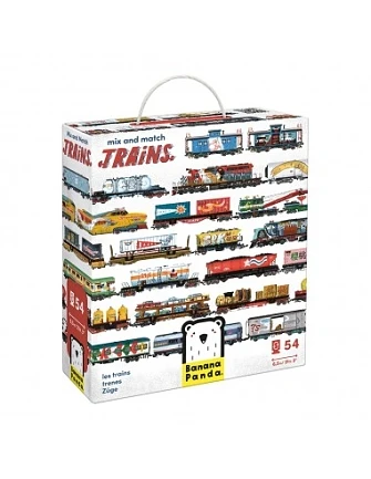 Παιδικό Παζλ Banana Panda Mix and Match Trains 5+