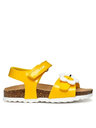 Βρεφικά Σανδάλια Geox Chalki για Κορίτσια Yellow Flower (Μεγέθη 22-27)