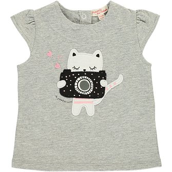 Βρεφική Μπλούζα για Κορίτσια Snap Cat