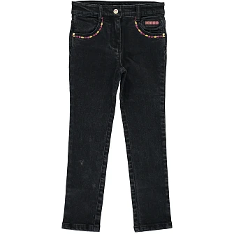 Παιδικό Παντελόνι για Κορίτσια Black Denim Tribal