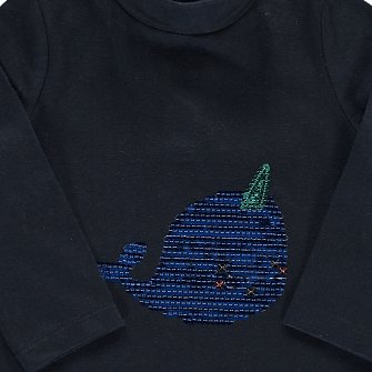 Βρεφική Μπλούζα για Κορίτσια Black Whale