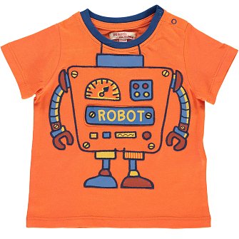Βρεφική Μπλούζα για Αγόρια Orange Robot