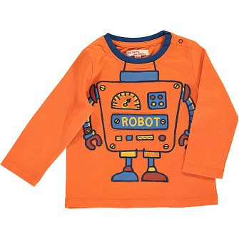 Βρεφική Μπλούζα για Αγόρια Orange Robot