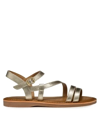 Παιδικά Σανδάλια Geox Eolie για Κορίτσια Platinum (Μεγέθη 28-36)