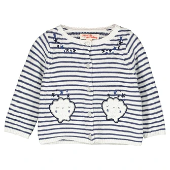 Βρεφική Ζακέτα για Κορίτσια Stripped Seashells