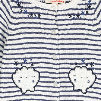 Βρεφική Ζακέτα για Κορίτσια Stripped Seashells