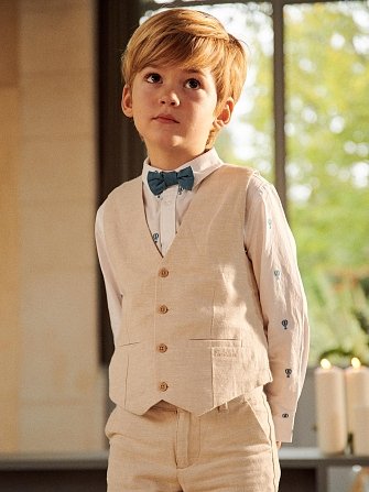 Παιδικό Γιλέκο για Αγόρια Classy Beige