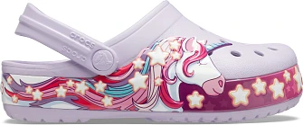 Crocs Crocband Παιδικά Σαμπό Λιλά Μονόκερος