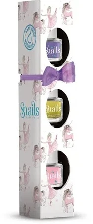 Σετ Παιδικά Βερνίκια Νυχιών Snails για Κορίτσια Magic Ballerine 3 τμχ