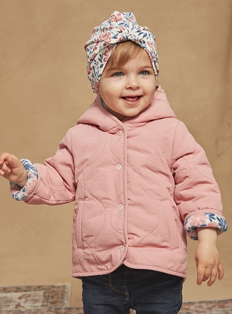 Βρεφικό Μπουφάν για Κορίτσια Sergent Major Διπλής Όψης Ροζ Floral