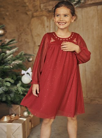 Παιδικό Φόρεμα για Κορίτσια Red Velvet Tulle