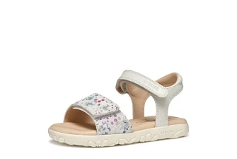 Παιδικά Σανδάλια Geox Haiti για Κορίτσια Beige Print (Μεγέθη 25-35)