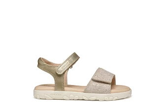 Παιδικά Σανδάλια Geox Haiti για Κορίτσια Gold Sand (Μεγέθη 25-35)