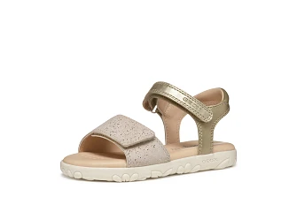 Παιδικά Σανδάλια Geox Haiti για Κορίτσια Gold Sand (Μεγέθη 25-35)