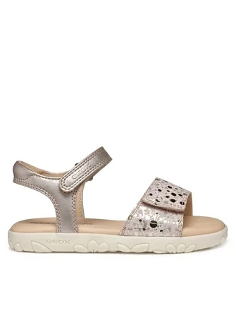 Παιδικά Σανδάλια Geox Haiti για Κορίτσια Gold Pearls (Μεγέθη 25-35)