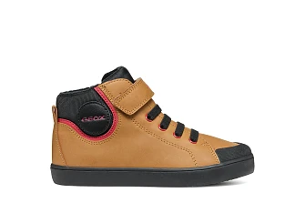 Παιδικά Παπούτσια Geox Gisli για Αγόρια Brown/Black (Μεγέθη 28-36)