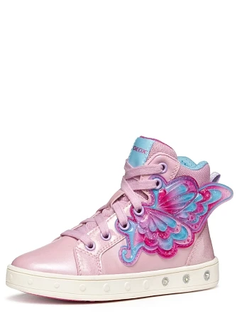 Παιδικά Παπούτσια Geox Skylin για Κορίτσια Pink Wings (Μεγέθη 25-32)