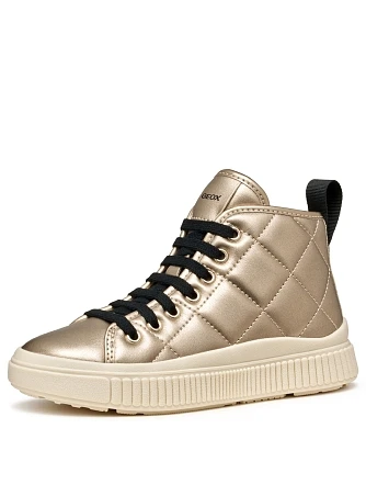 Παιδικά Παπούτσια Geox Laquinny για Κορίτσια Platinum (Μεγέθη 28-36)