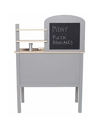 JABADABADO Ξύλινη Παιδική Κουζίνα γκρι με Κατσαρολικά