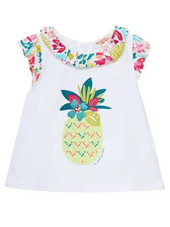 Βρεφική Μπλούζα για Κορίτσια Floral Pineapple