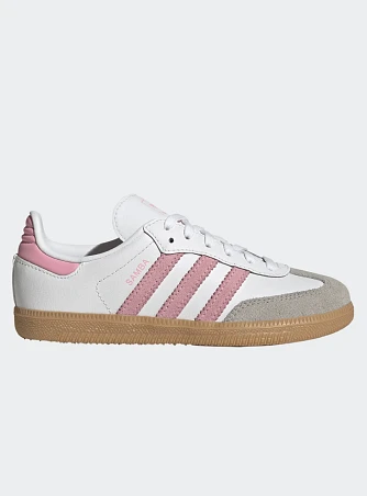 Παιδικά Παπούτσια Adidas Samba Og για Κορίτσια Cloud White/Pink (Μεγέθη 28-35)
