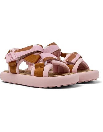 Παιδικά Σανδάλια Camper Pelotas Flota για Κορίτσια Pink/Brown (Μεγέθη 26-35)