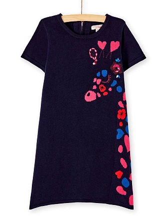 Παιδικό Φόρεμα για Κορίτσια Navy Giraffe