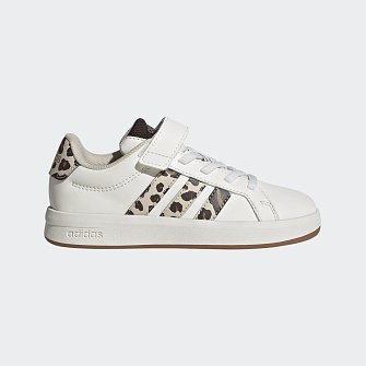 Παιδικά Παπούτσια Adidas Grand Court για Κορίτσια White/Aurora Coffee (Μεγέθη 28-35)