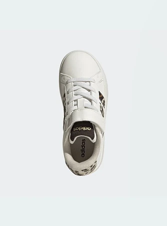 Παιδικά Παπούτσια Adidas Grand Court για Κορίτσια White/Aurora Coffee (Μεγέθη 28-35)
