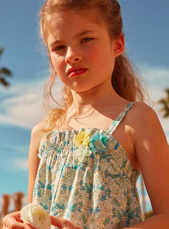 Παιδικό Φόρεμα για Κορίτσια Blue Floral