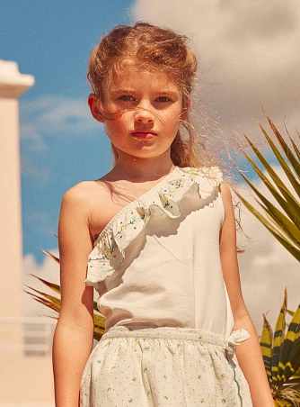 Παιδική Μπλούζα για Κορίτσια White Flowers