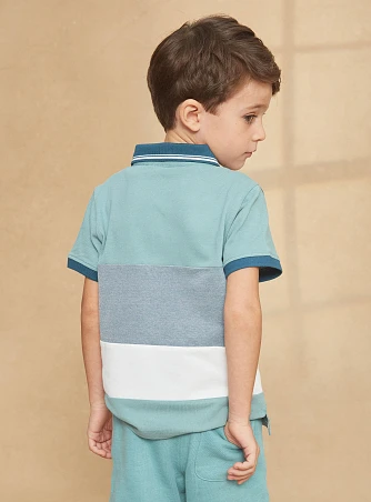 Παιδική Μπλούζα Πόλο για Αγόρια Turquoise