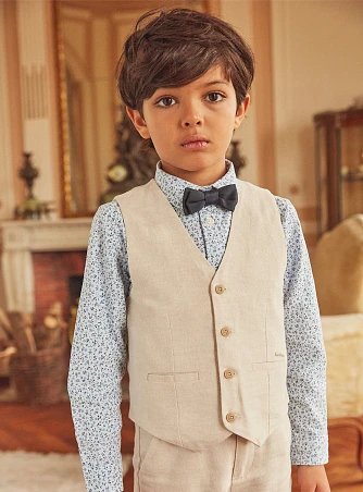 Παιδικό Γιλέκο για Αγόρια Classic Beige
