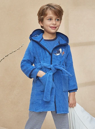 Παιδικό Μπουρνούζι για Αγόρια Blue Whale