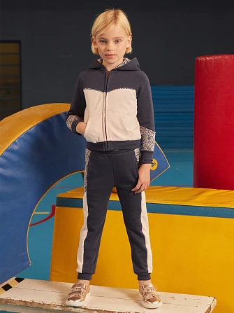 Παιδικό Παντελόνι Φόρμας για Κορίτσια  Navy Floral