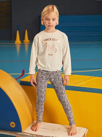 Παιδικό Κολάν για Κορίτσια Navy Floral