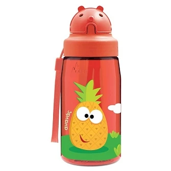 Παιδικό Παγούρι Laken Κόκκινο Pineapple 450 ml - Πώμα OBY