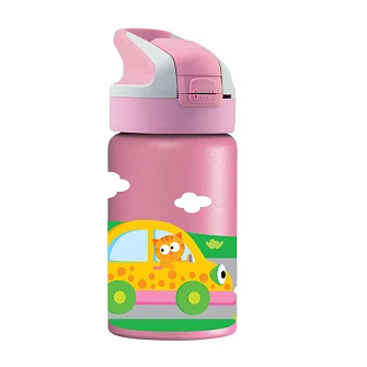 Παιδικό Θερμός Laken Pink Cars για Κορίτσια 350ml