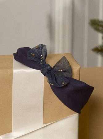 Βρεφική Κορδέλα για Κορίτσια Navy Christmas Bow